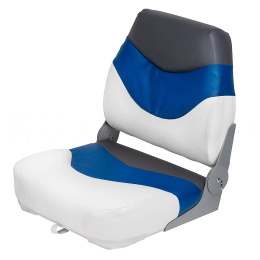 Сиденье Badger Premium Folding белое с синим и темно-серым (10251892)